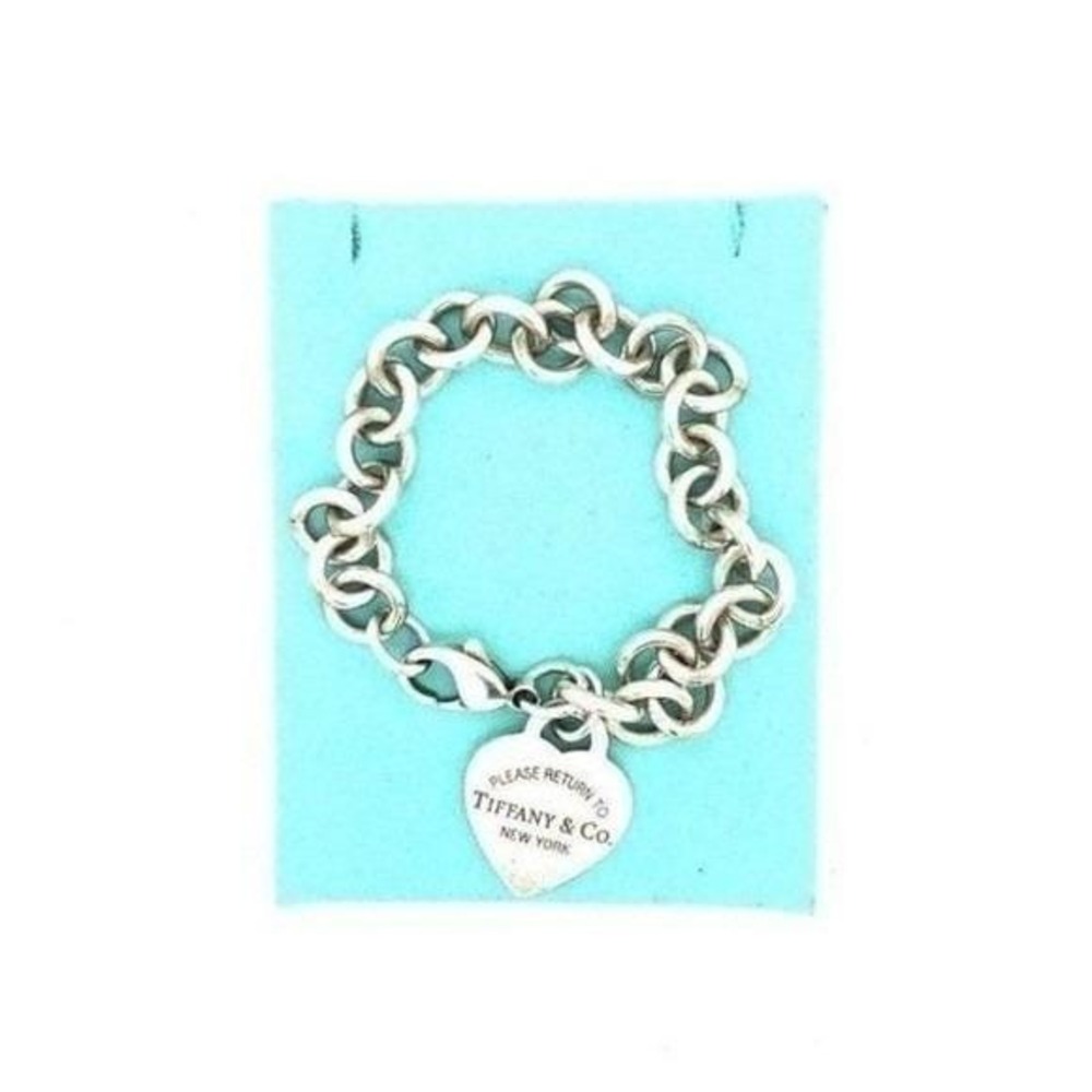 T&Co. 925 Heart Tag Bracelet (7"L)